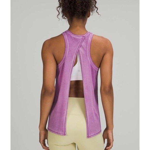 lululemon athletica Tops - Lululemon Size 6 All Tied Up Tank Top Raw Wash Purple